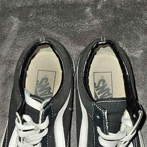 Vans Classic Black and White Low-Tops Womens Sz 6 - Picture 3 of 6